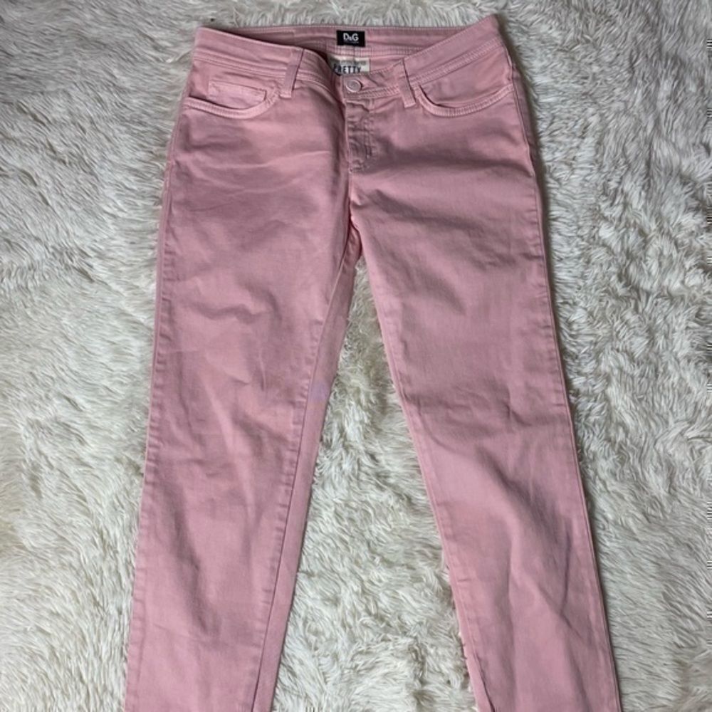EUC Women’s Light Pink Dolce & Gabbana Very Low Very Tight Pants Size 26